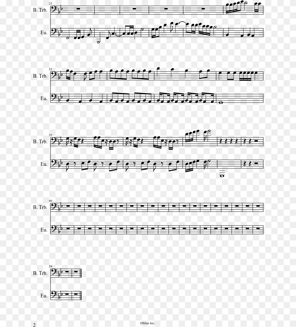 Quotshhhquot Sheet Music Composed By Daniel Mcallister 2 Violin, Gray Free Png Download