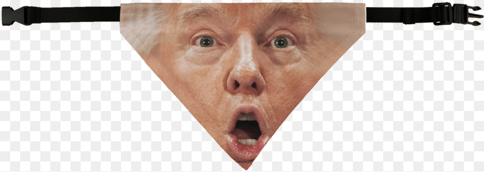 Quotshocked Trump Pet Bandana Selfie, Person, Head, Face Png Image