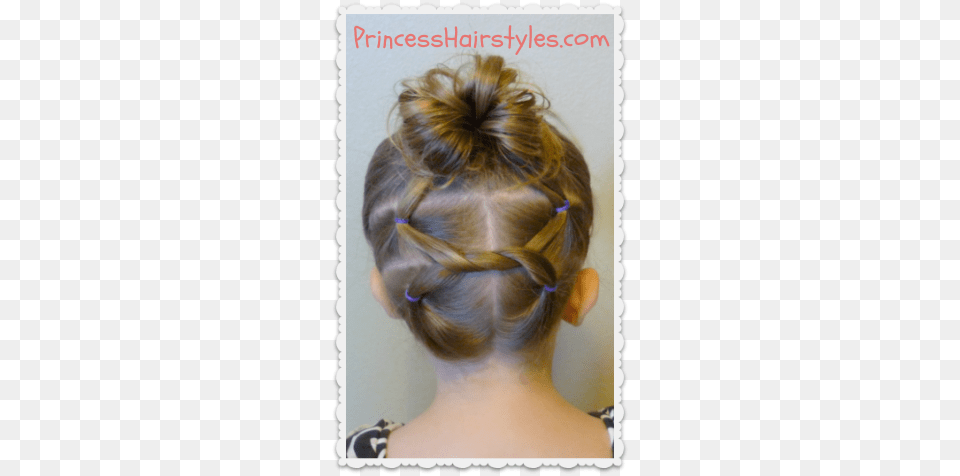 Quotshoelace Knotquot Bun Gymnastics Hairstyle Hairstyle, Child, Female, Girl, Hair Png Image