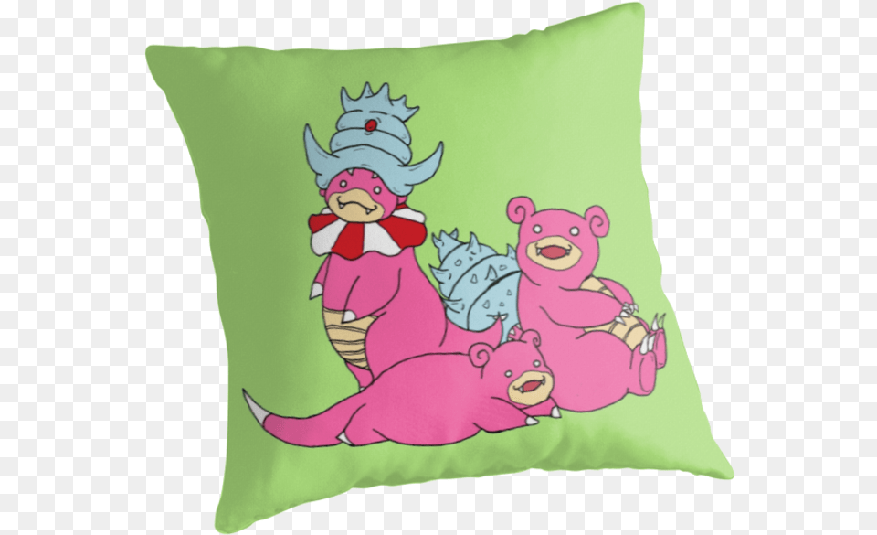 Quotslowpoke Slowbro And Slowkingquot Throw Pillows By Throw Pillow, Animal, Bear, Cushion, Home Decor Free Png