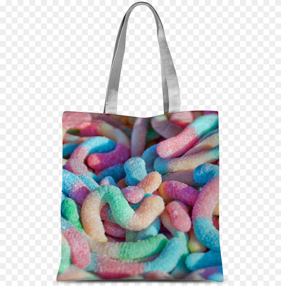 Quotsour Worms Classic Sublimation Tote Bag Tote Bag, Accessories, Handbag, Food, Sweets Png