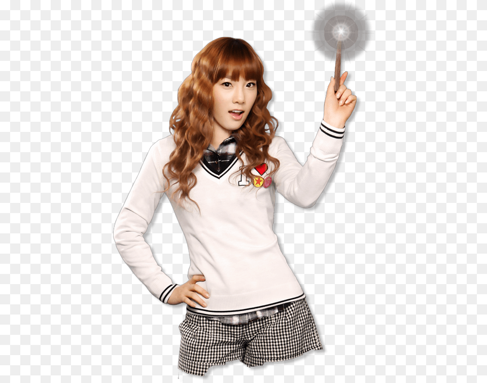 Quottaeyeon Unnie Look Like The Real Hermione Hair In Taeyeon Chin Chin Radio, Head, Hand, Person, Photography Free Png