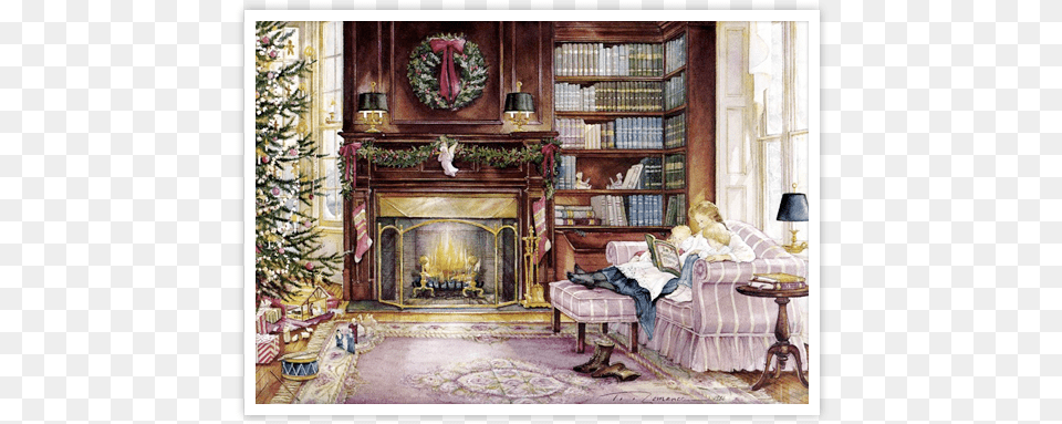 Quotthe Christmas Storyquot Trisha Romance Christmas, Architecture, Living Room, Indoors, Furniture Free Png Download