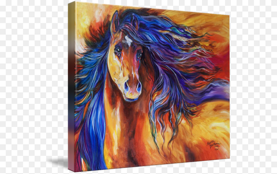 Quotthe Midnight Sun Braveheartquot By Marcia Baldwin Wesley Westland Giftware Canvas Wall Art The Midnight Sun, Modern Art, Painting, Animal, Horse Png