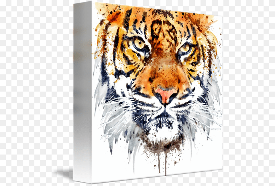 Quottiger Face Closeup Paint A Tiger Face, Animal, Mammal, Wildlife Png
