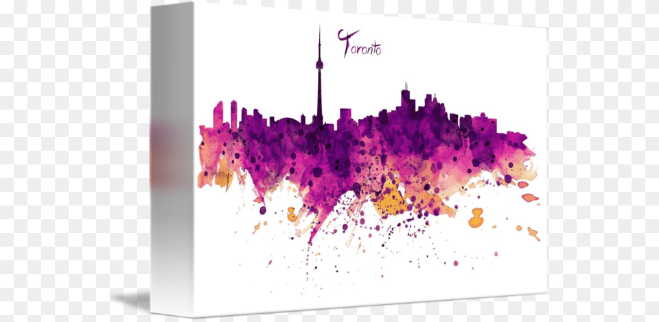 Quottoronto Watercolor Skylinequot By Marian Voicu Bucharest Watercolor City Skyline, Purple, Art, Graphics Free Transparent Png