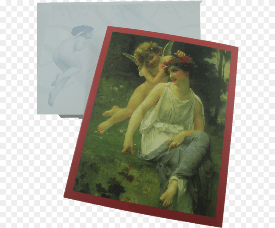 Quotvenus And Cupidquot By Guillaume Seignac 1905 Note Card Art Print Seignac39s Venus And Cupid, Painting, Person, Adult, Wedding Free Png Download