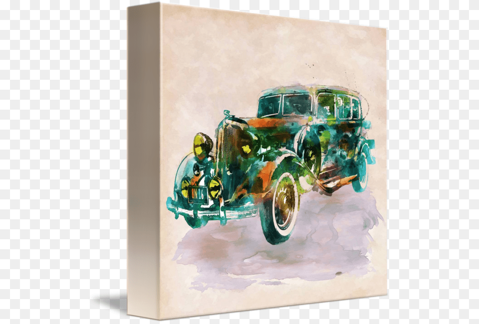 Quotvintage Car In Watercolorquot By Marian Voicu Vintage Car, Art, Painting, Transportation, Vehicle Free Png