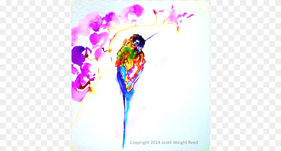 Quotviolet Perchquot Hummingbird Print By Janet Weight Reed Iphone, Purple, Flower, Plant, Petal Png