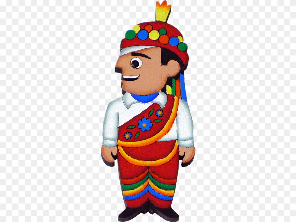 Quotvoladorquot Traditional Style Wooden Magnet Folk Costume, Baby, Person, Art Free Transparent Png