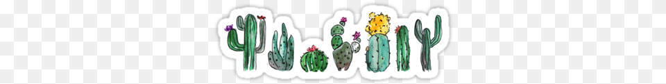 Quotwatercolor Cactusesquot Stickers By Jana95s Bag, Cactus, Plant Png