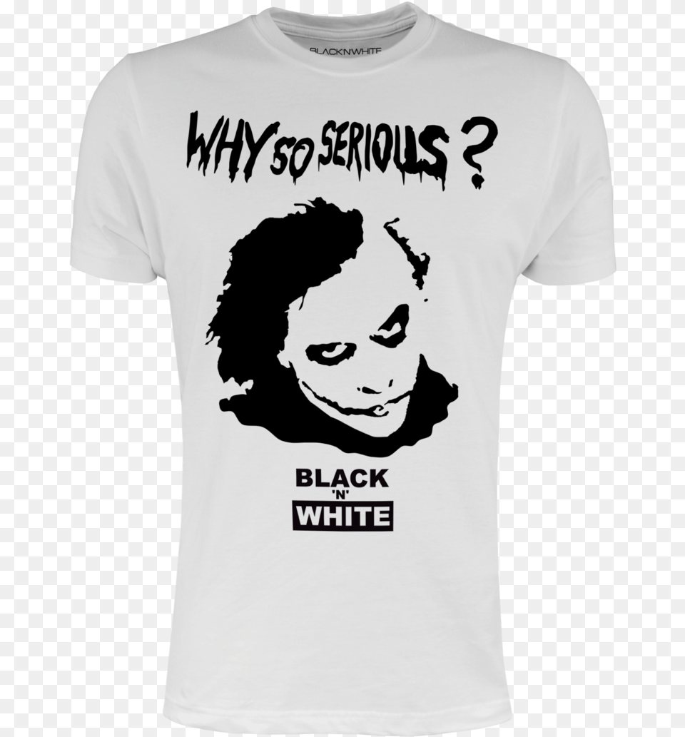 Quotwhy So Seriousquot T Shirt Black39n39white Girl, Clothing, T-shirt, Adult, Female Png Image