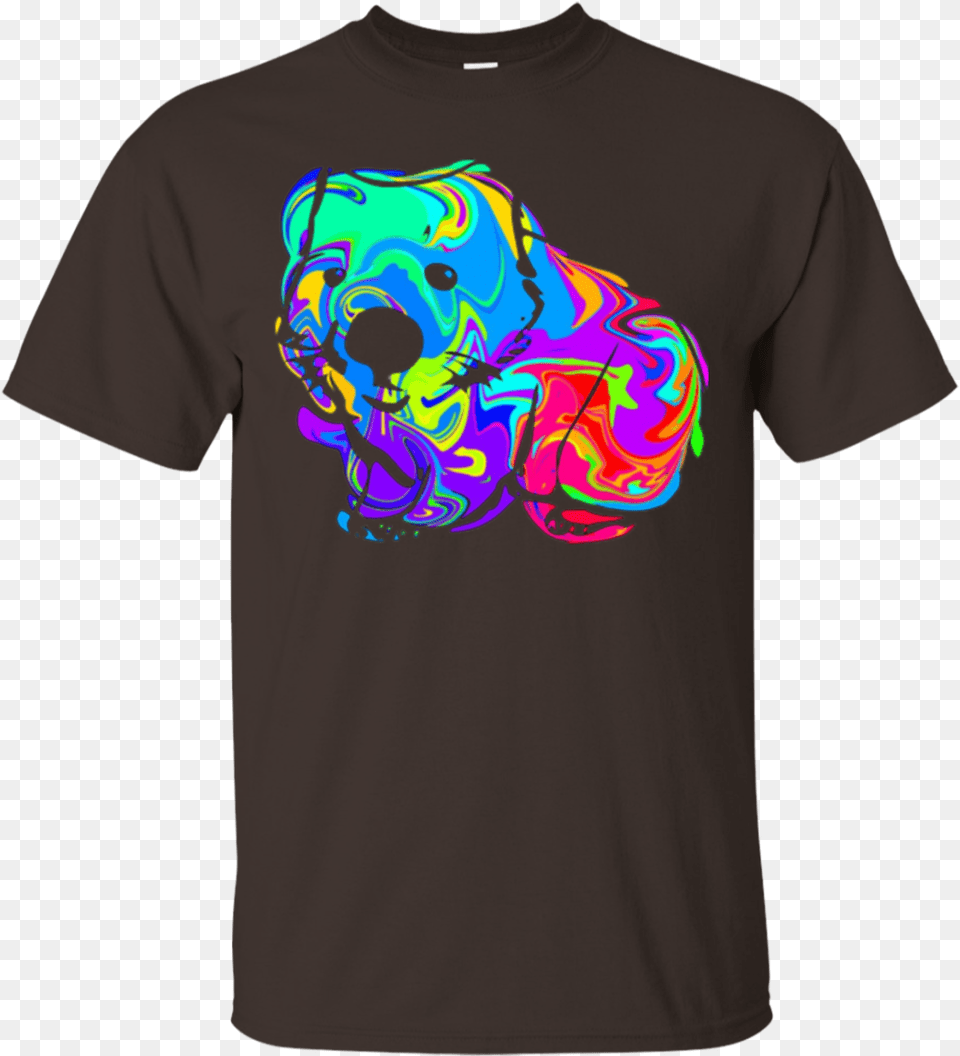 Quotwombatquot Colorful Abstract Animal Graphic T Shirt Shirt, Clothing, T-shirt, Adult, Male Free Png