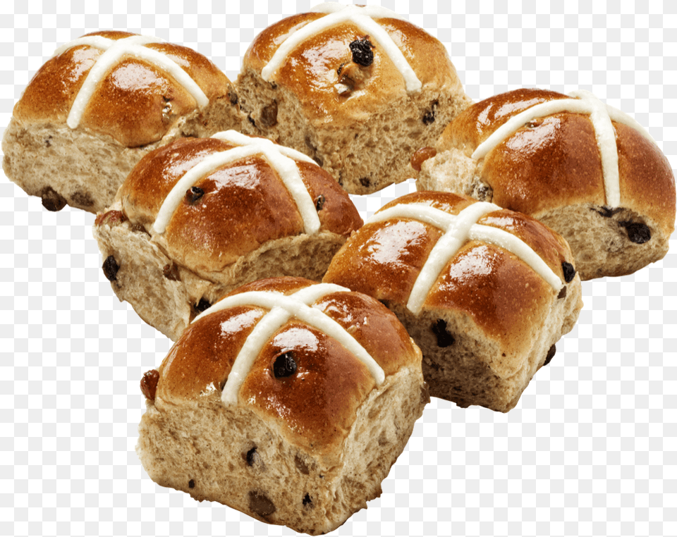 Quotwoolworths Traditional Fruit Hot Cross Buns 6 Packquot Hot Cross Bun, Bread, Food Png