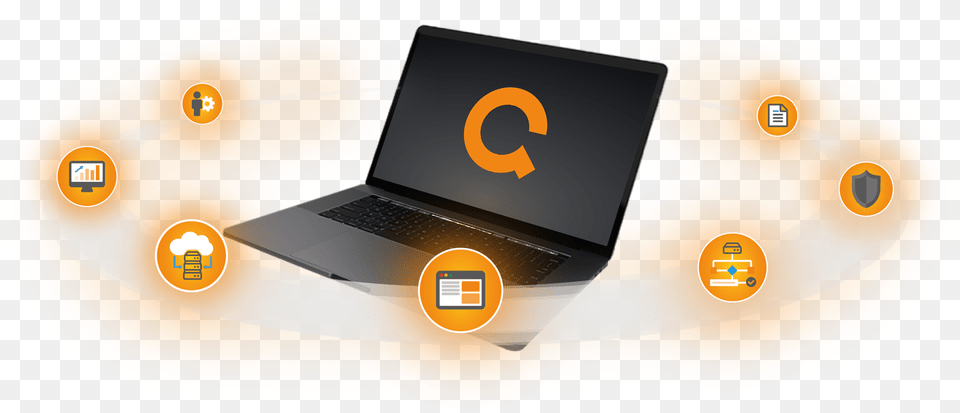 Qvest Cloud Animation Laptop 3d, Computer, Electronics, Pc, Computer Hardware Free Png