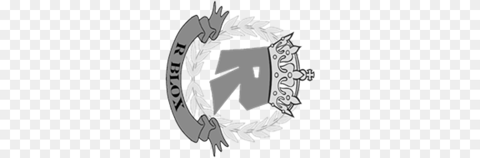 R Blox Logo B And W Rotated Roblox Mahkota Emas, Emblem, Symbol Free Png Download