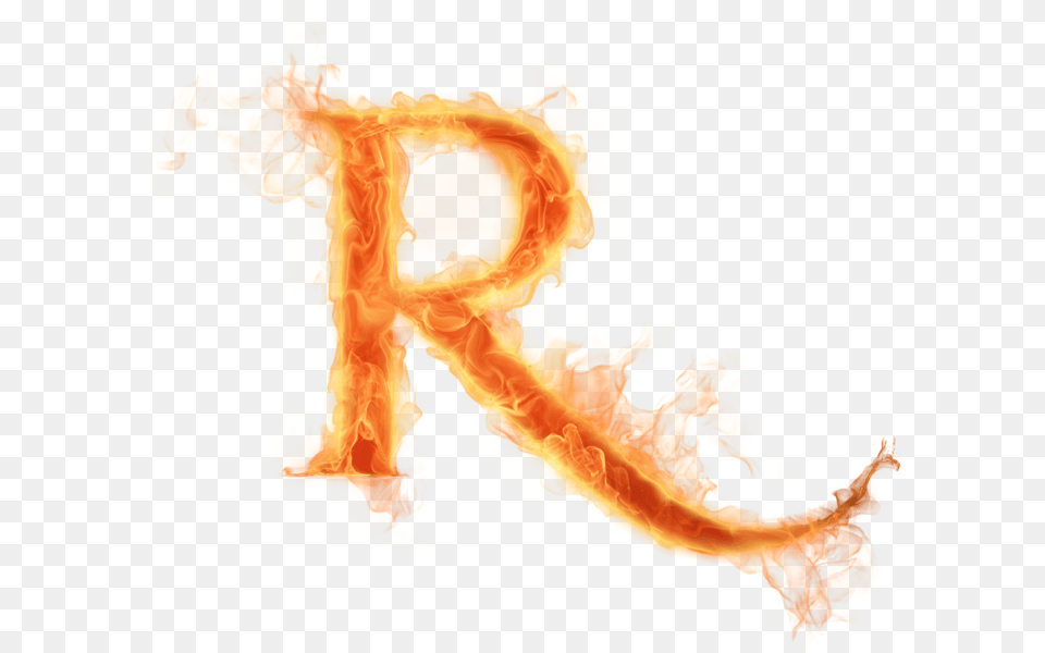 R Fire Burning Letter R, Flame, Bonfire Free Transparent Png