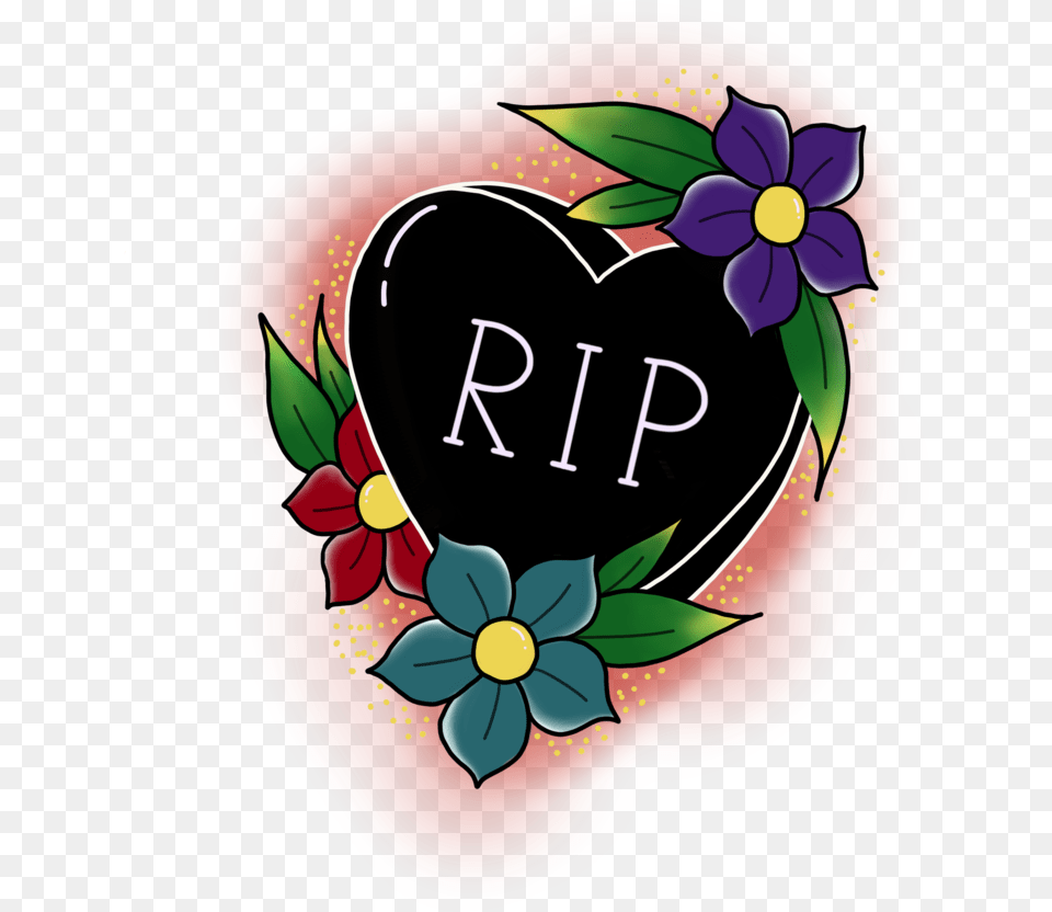 R I P Tattoo Style Illustration Candy Heart With A Illustration, Food, Ketchup, Envelope, Greeting Card Free Transparent Png