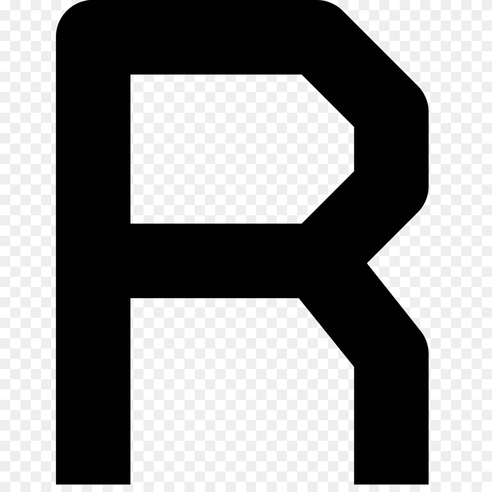 R Icon, Gray Free Png Download