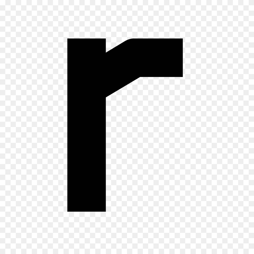R Letter Icon, Gray Png