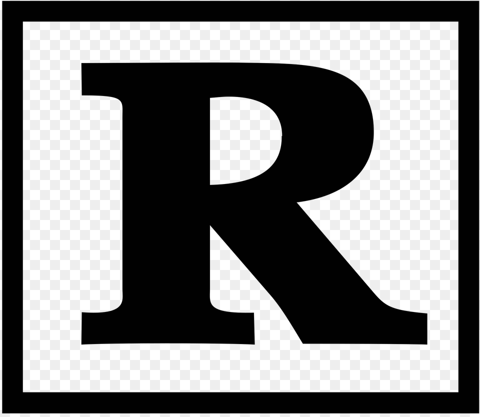 R Rated Fencing With Ink, Number, Symbol, Text Free Png Download