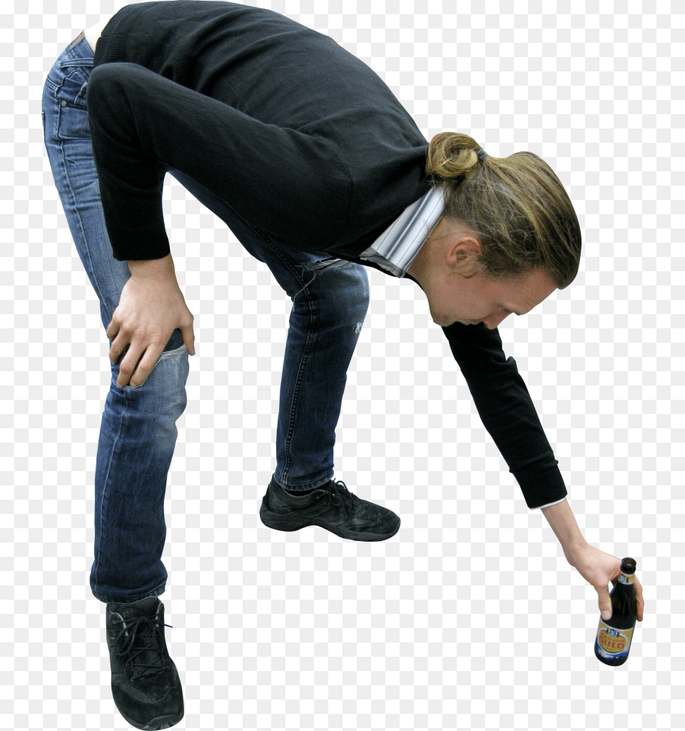 R The Gentle Giant Found Something Possibly Interesting Man Bending Over, Shoe, Clothing, Pants, Footwear Png