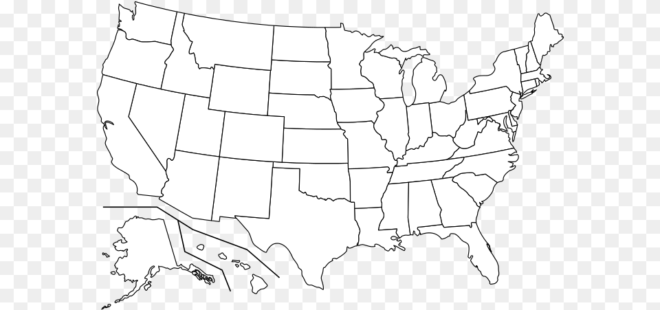 R Transparent Us States Map High Resolution Blank Us Map, Chart, Plot, Atlas, Diagram Png Image