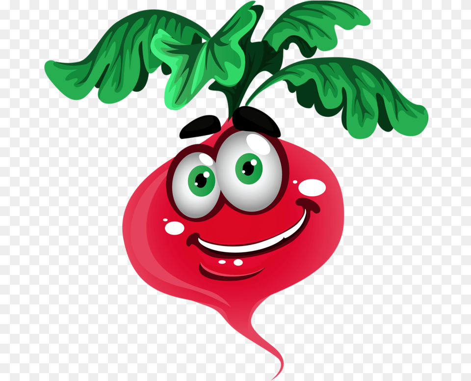 Rabanete Smiley Alphabet Clipart Creations Emoticon Cartoon Vegetables With Eyes, Food, Plant, Produce, Radish Png