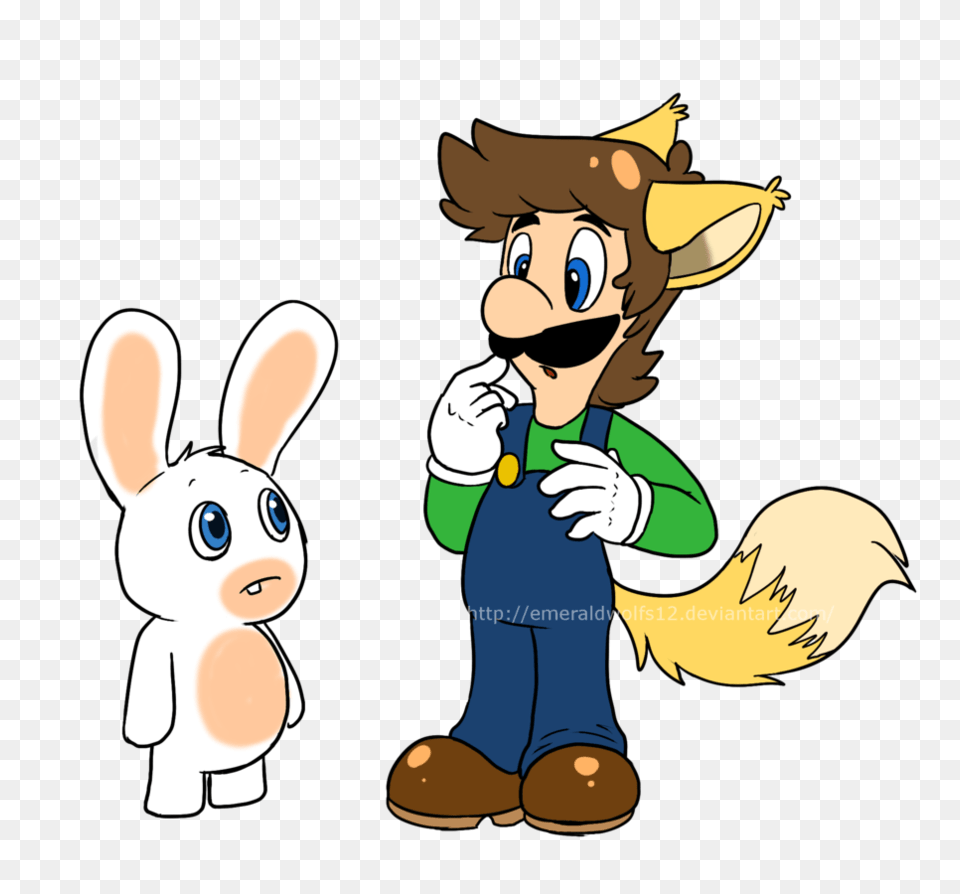 Rabbid And Luigi, Baby, Person, Cartoon, Face Png Image