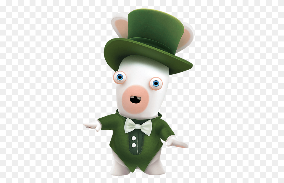 Rabbid In Green Outfit, Accessories, Formal Wear, Tie, Face Free Png