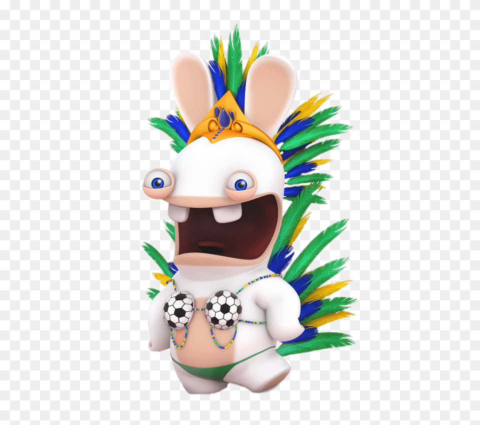 Rabbid In World Cup Outfit, Plush, Toy, Crowd, Person Png