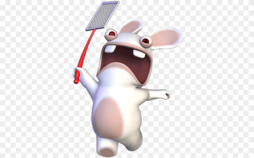 Rabbid Running Around With Flyswapper Rayman Raving Rabbids, Animal, Mammal, Baby, Person Free Png Download