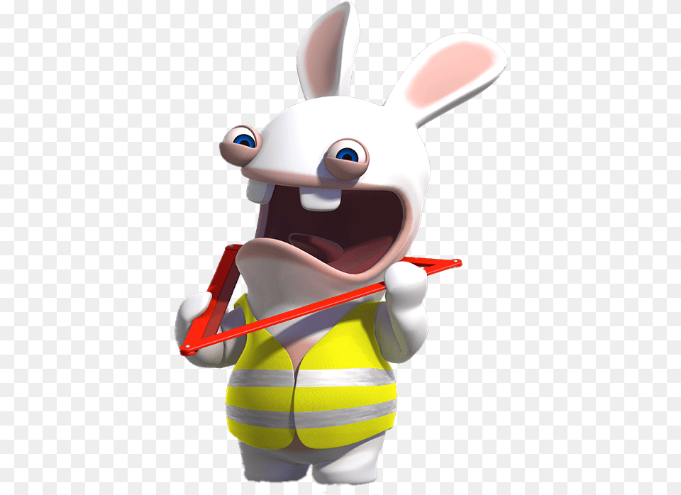 Rabbid Safety Triangle Around Neck Lapin Cretin, Animal, Mammal Png