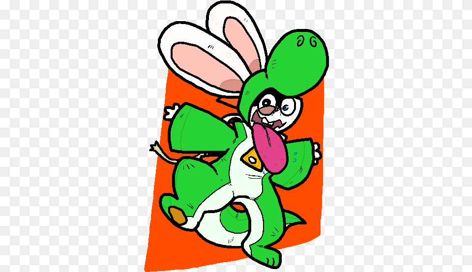 Rabbid Yoshi Cartoon, Baby, Person, Face, Head Free Png