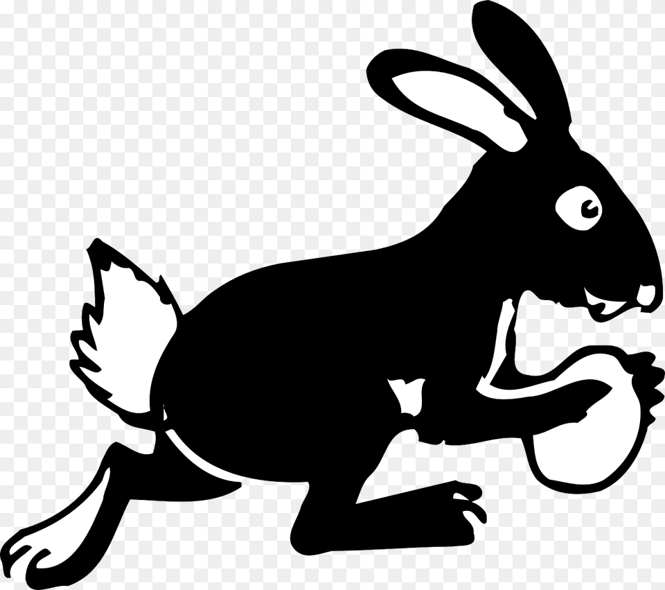 Rabbit, Stencil, Silhouette, Animal, Kangaroo Free Png