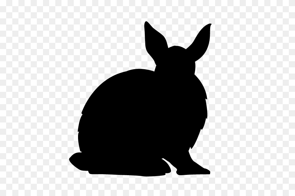 Rabbit Animal Silhouette Free Illustrations, Gray Png Image