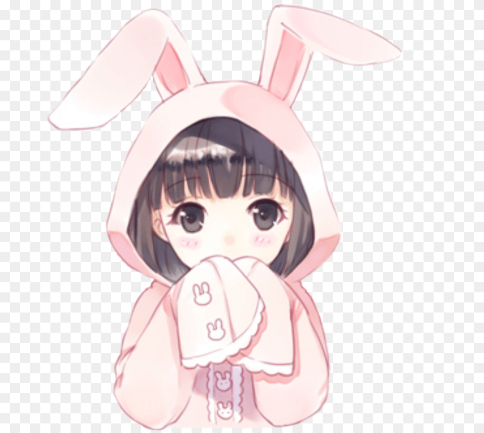 Rabbit Anime Cute Anime Girl Drawings, Book, Comics, Publication, Face Free Transparent Png