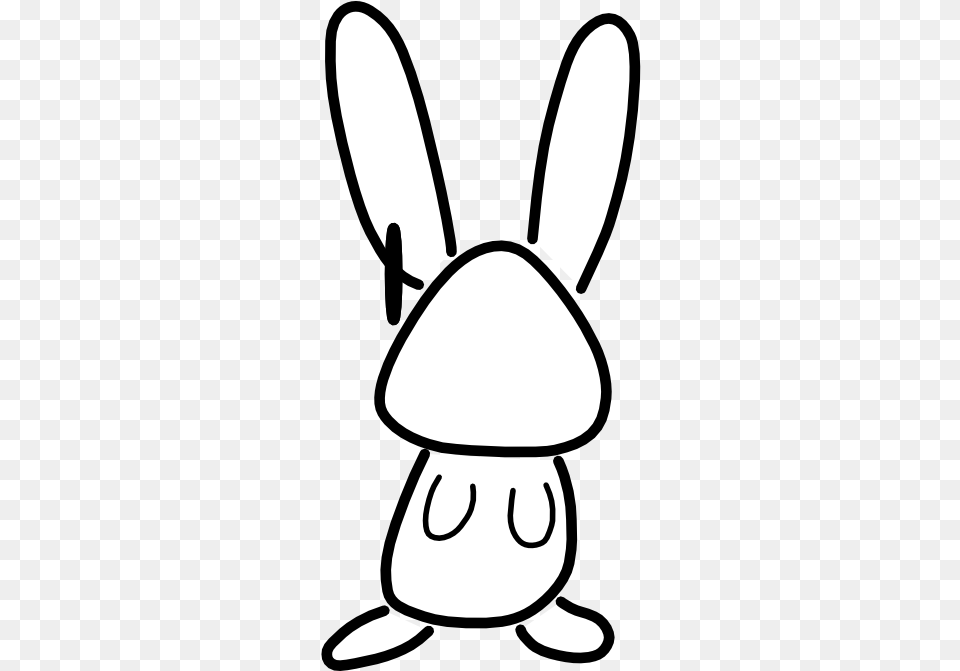 Rabbit Black And White Bunny Black And White Rabbit Bunny Clipart, Stencil, Blade, Dagger, Knife Png