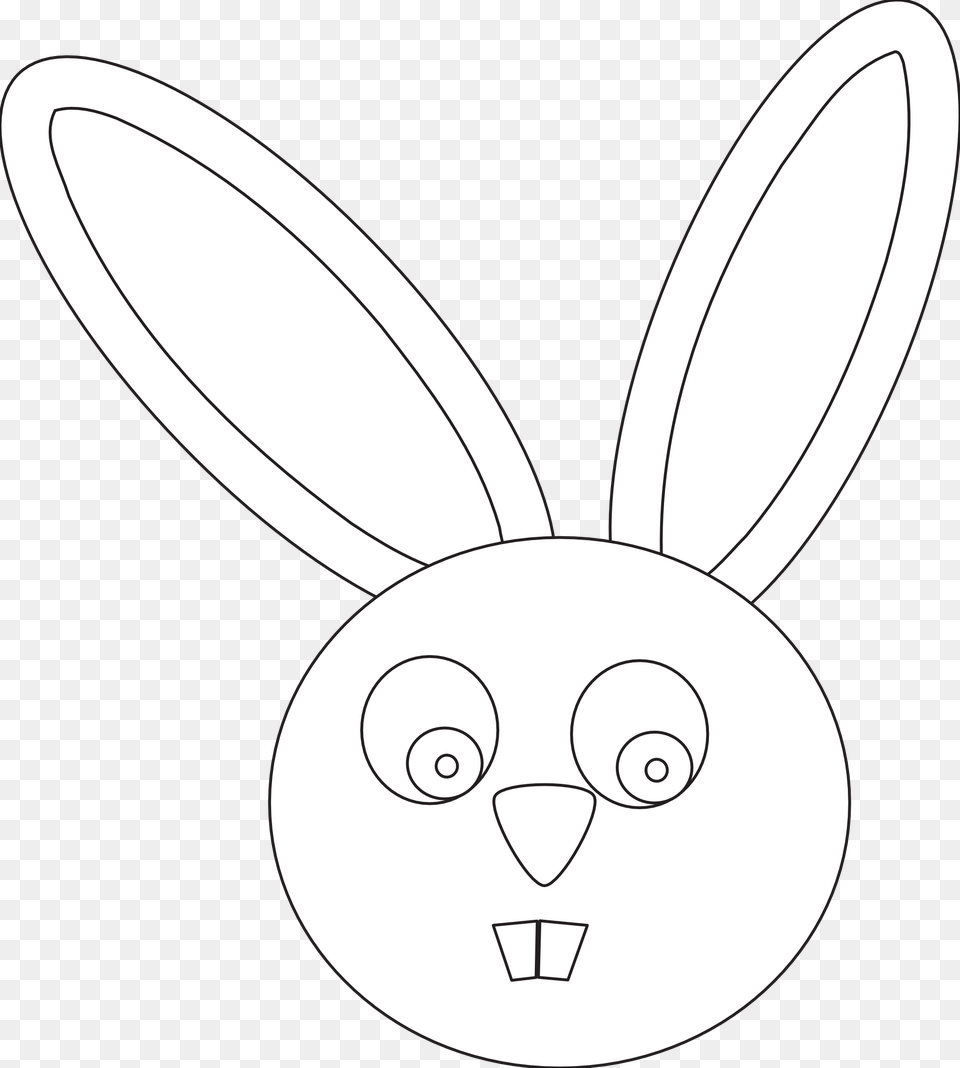 Rabbit Black White Line Art 1969px Domestic Rabbit, Accessories, Smoke Pipe Free Png