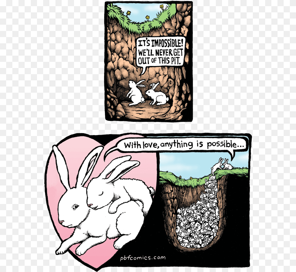 Rabbit Cartoon Bunny Pit Comics With Dark Twists, Publication, Book, Pet, Mammal Free Transparent Png