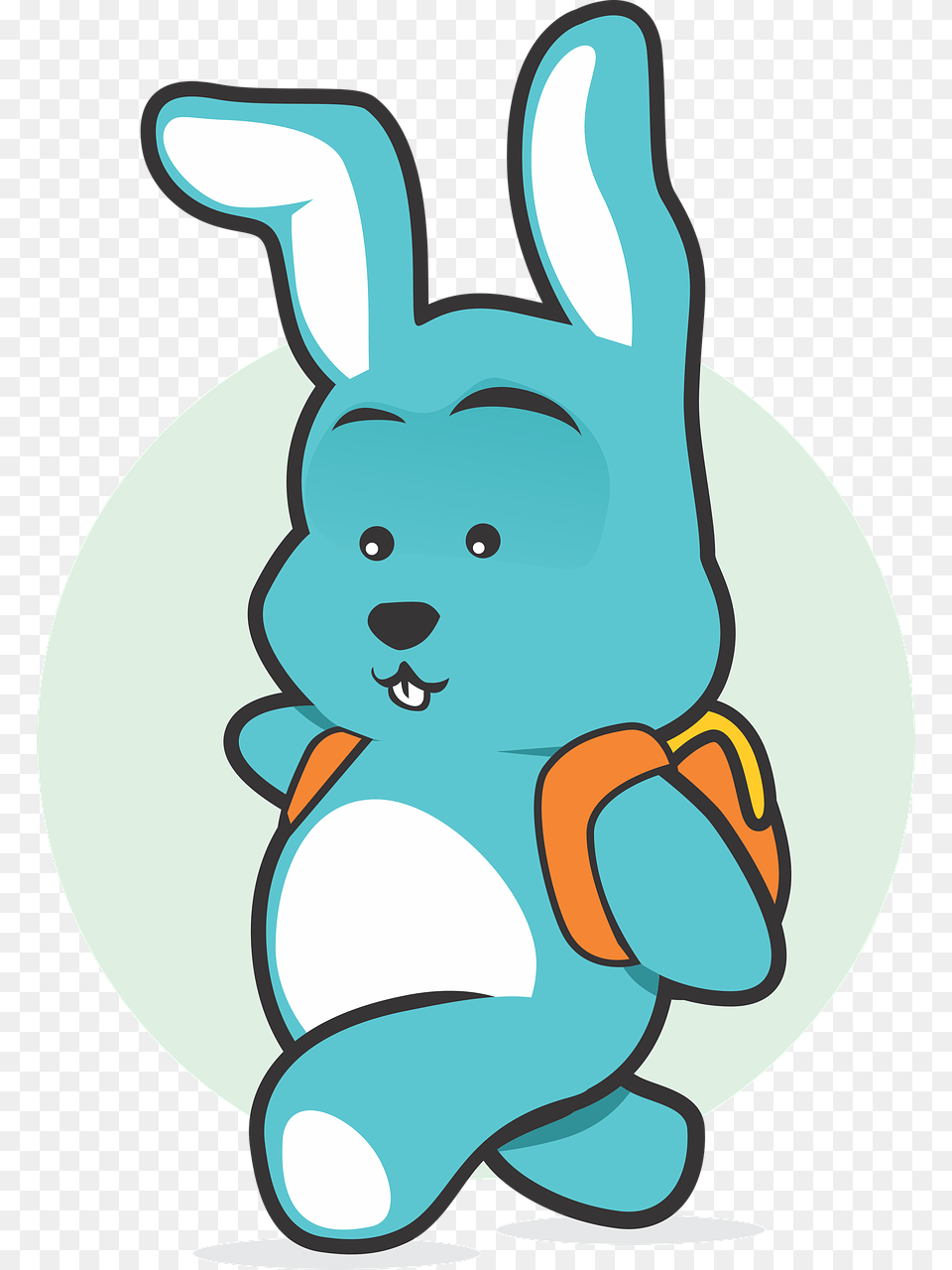 Rabbit Cartoon School, Plush, Toy, Baby, Person Png Image