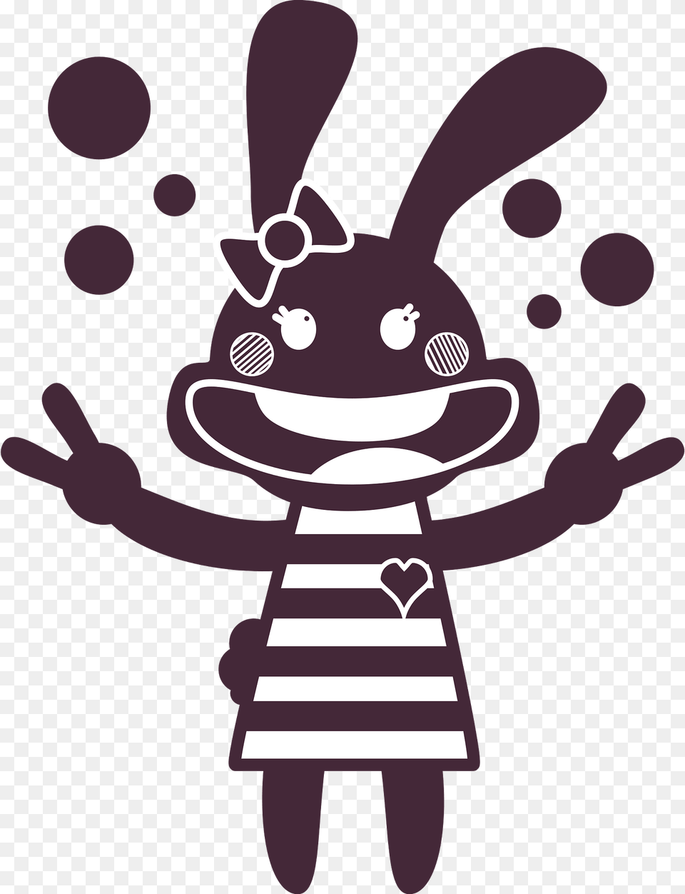 Rabbit Clipart, Cartoon, Stencil Free Png Download