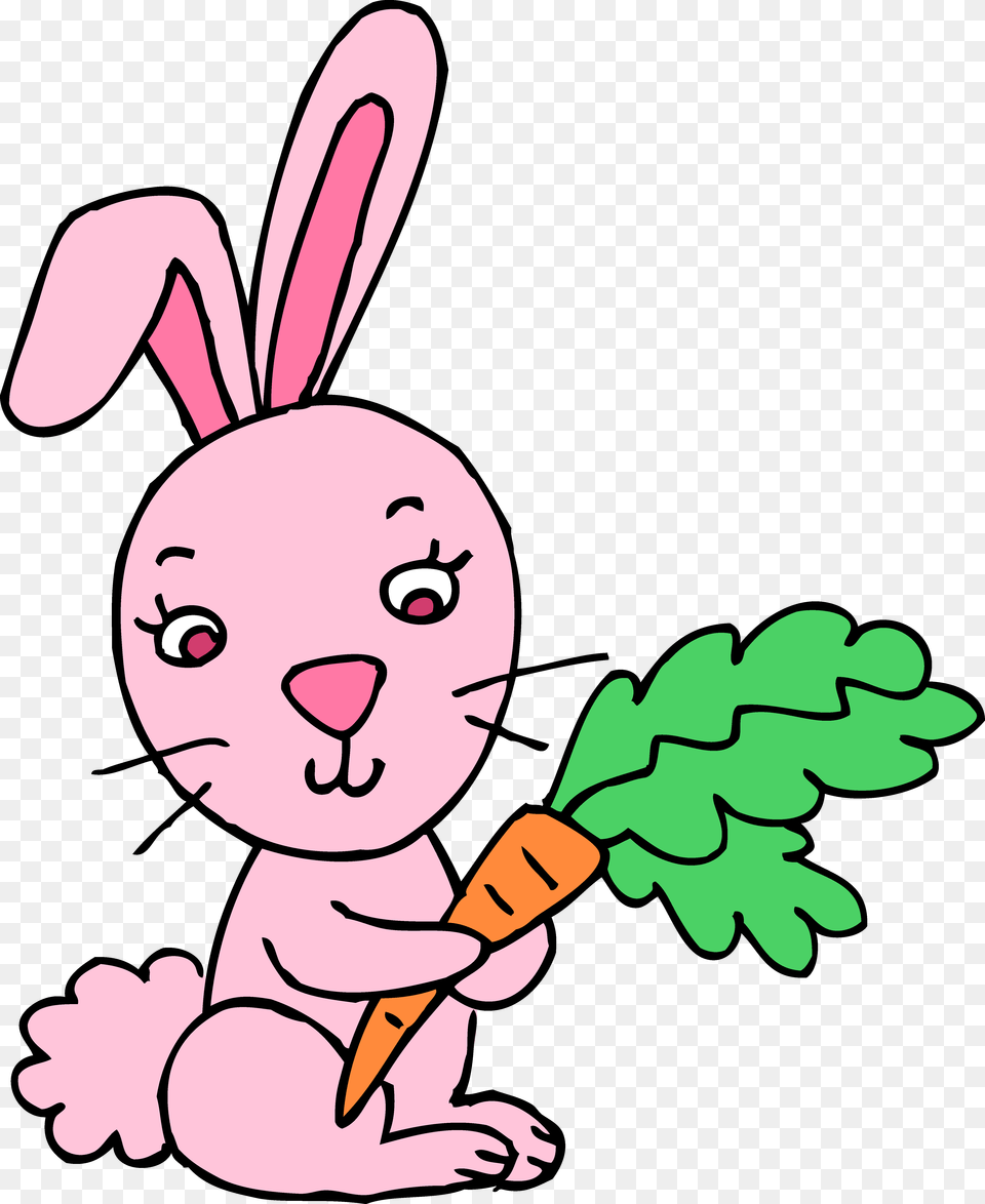 Rabbit Clipart, Carrot, Food, Plant, Produce Png