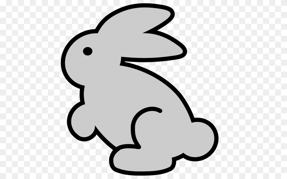 Rabbit Clipart Black And White Nice Clip Art, Animal, Mammal, Stencil, Silhouette Free Png
