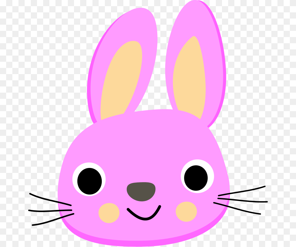 Rabbit Clipart Face Clip Art Stock Illustrations, Purple, Animal Free Png Download