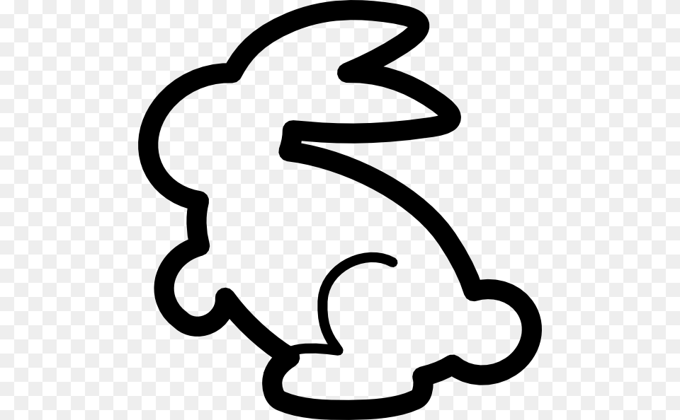 Rabbit Clipart Simple, Stencil, Animal, Mammal, Smoke Pipe Png Image