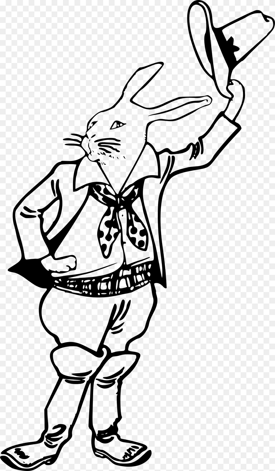 Rabbit Cowboy No Cigar Clip Art, Gray Free Transparent Png