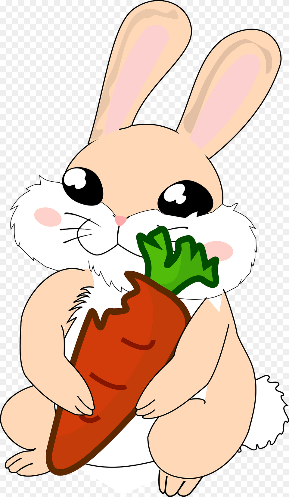 Rabbit Eating A Carrot Clipart, Vegetable, Produce, Plant, Food Free Png Download