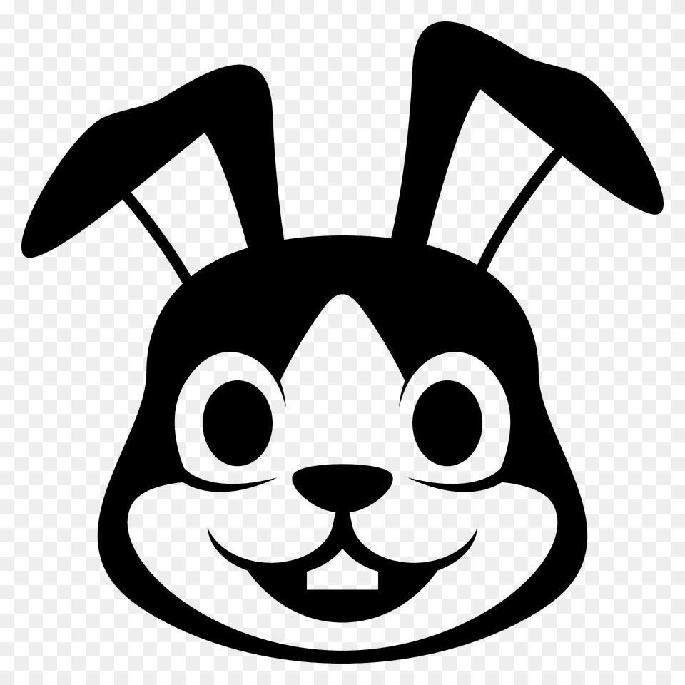 Rabbit Face Emoji Clipart, Stencil, Cartoon, Insect, Animal Free Png