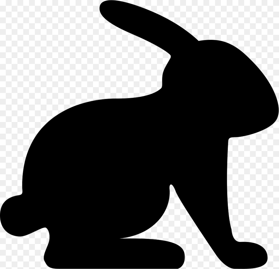 Rabbit Facing Right Bunny Silhouette, Animal, Mammal, Baby, Person Free Transparent Png